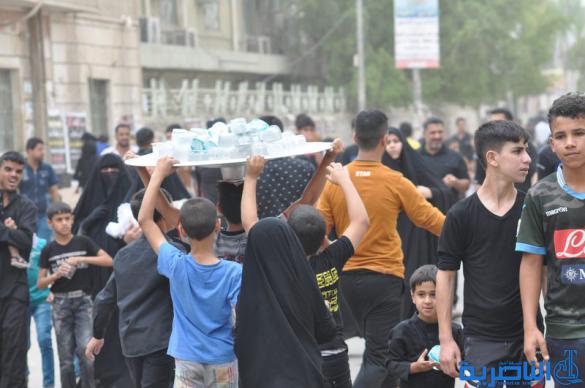 بالصور:عزاء الامام موسى الكاظم ( عليه السلام ) في شارع الحبوبي بالناصرية