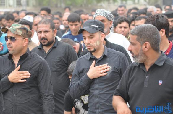بالصور:عزاء الامام موسى الكاظم ( عليه السلام ) في شارع الحبوبي بالناصرية