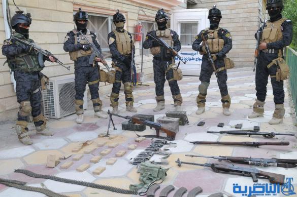 معلومات استخبارية تقود شرطة ذي قار لمخبأ أسلحة غرب الناصرية – تقرير مصور -