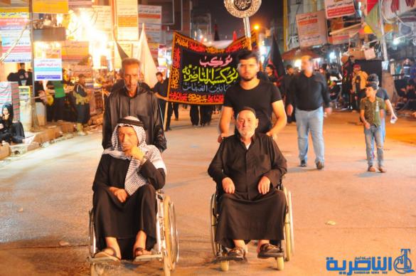 بالصور:مسير المواكب الحسينية وسط الناصرية في ليلة السابع من المحرم 