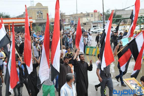 أنصار الصدر يتظاهرون وسط الناصرية رفضا لتصريحات المالكي الأخيرة - تقرير مصور -