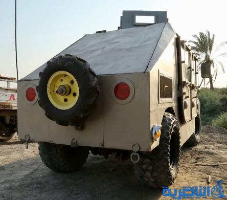 بالصور.. عراقي من الاهوار يصنع &quot;هامر عسكرية&quot; بمحرك دراجة