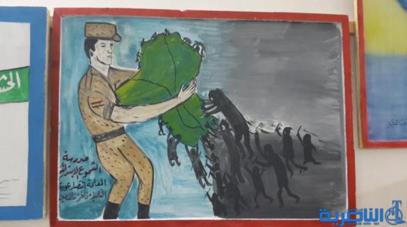 النشاط المدرسي في سوق الشيوخ يقيم معرضا للملصق السياسي