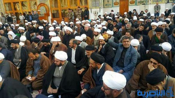 بالصور:تشييع مهيب لثلة طاهرة من طلبة الحوزة العلمية في النجف الاشرف الذين بلغوا الفتح فنالوا شرف الشهادة في قاطع تحرير الموصل