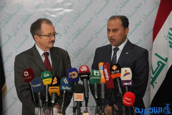 محافظ ذي قار يستقبل نائب ممثل الامين العام للامم المتحدة في العراق والاخير يؤكد سعي الامم المتحدة على حصول الاهوار على حصتها المائية