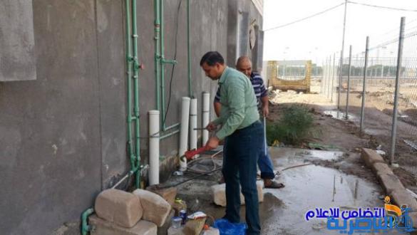 مجموعة من المعلمين يختارون أيام العطلة لتنفيذ أعمال تطوعية في مدرسة التضامن السادسة للأيتام