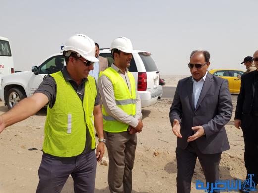 محافظ ذي قار يتفقد اعمال المباشرة بمشروع الممر الثاني للطريق السريع الدولي - تقرير مصور-