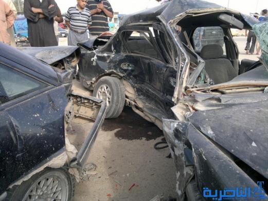 مصرع احد عشر شخص وإصابة أربعة آخرين بحادث تصادم جنوبي الناصرية