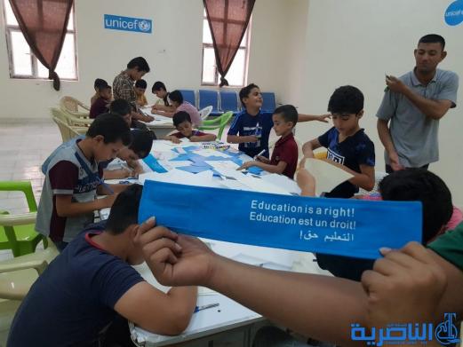 اليونسيف توزع وجبة جديدة من التجهيزات الرياضية على المراكز الرياضية ودور الايتام