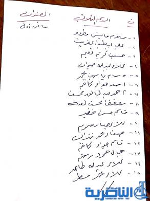 اسماء الفائزين بقرعة المتساوين بنقاط المفاضلة في عنوان (كاتب طابعة وسائق) في صحة ذي قار