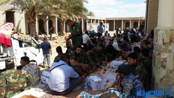 بالصور :الرفاعي ترسل مائة طن من الاغذية الى الحشد الشعبي في صلاح الدين