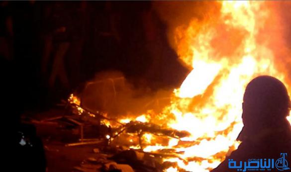 مجهولون يحرقون اعدادية الرفاعي للبنين ، والشرطة تعتقل حراس المدرسة  