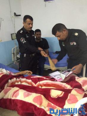 جنسية ذي قار تزور جرحى الجيش في منازلهم لاصدار جوازات سفر للعلاج في الخارج