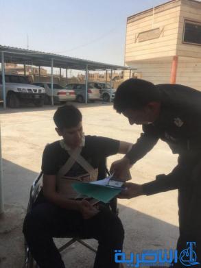 جنسية ذي قار تزور جرحى الجيش في منازلهم لاصدار جوازات سفر للعلاج في الخارج