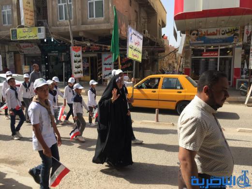 بالصور:مسيرة ايتام مبرات التضامن في ذي قار احتفاء بيوم اليتيم السنوي