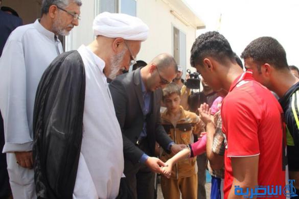 تقرير مصور عن زيارة النائب الثاني لمحافظ ذي قار لمخيم النازحين في قضاء الجبايش
