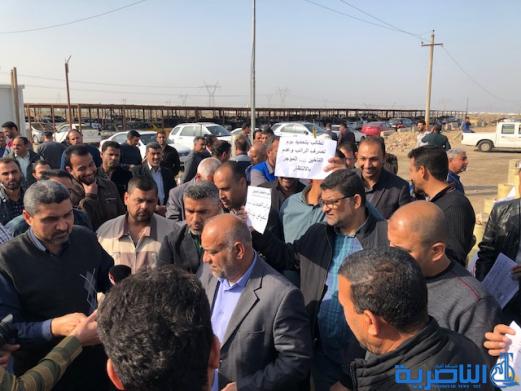 الناصرية :موظفو الطاقة الحرارية يتظاهرون لزيادة مخصصاتهم المالية - تقرير مصور -