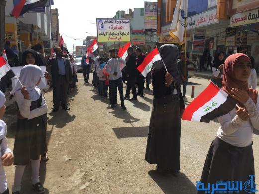 بالصور:مسيرة ايتام مبرات التضامن في ذي قار احتفاء بيوم اليتيم السنوي