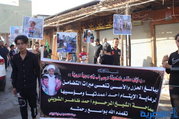 بالصور: الناصرية تشيع الشيخ ابو ابراهيم الناصري الى مثواه الاخير