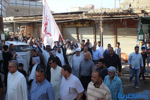 بالصور: الناصرية تشيع الشيخ ابو ابراهيم الناصري الى مثواه الاخير
