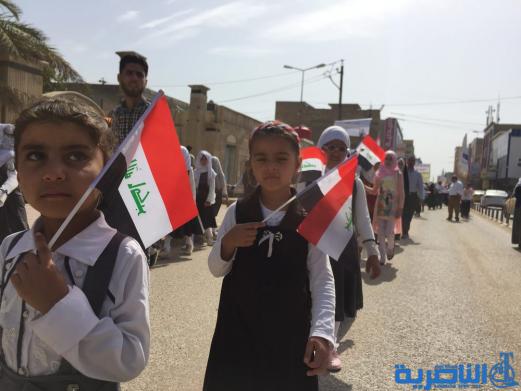 بالصور:مسيرة ايتام مبرات التضامن في ذي قار احتفاء بيوم اليتيم السنوي