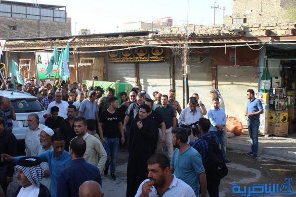 بالصور: الناصرية تشيع الشيخ ابو ابراهيم الناصري الى مثواه الاخير