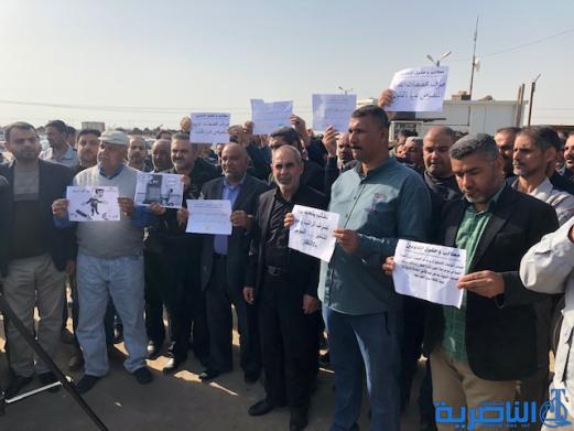 الناصرية :موظفو الطاقة الحرارية يتظاهرون لزيادة مخصصاتهم المالية - تقرير مصور -
