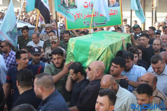 بالصور: الناصرية تشيع الشيخ ابو ابراهيم الناصري الى مثواه الاخير