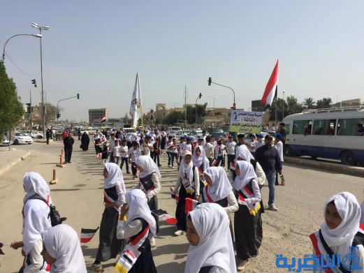 بالصور:مسيرة ايتام مبرات التضامن في ذي قار احتفاء بيوم اليتيم السنوي