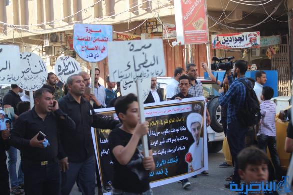 بالصور: الناصرية تشيع الشيخ ابو ابراهيم الناصري الى مثواه الاخير