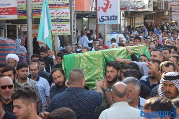 بالصور: الناصرية تشيع الشيخ ابو ابراهيم الناصري الى مثواه الاخير