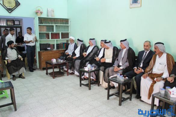 وفود رسمية من بدر والعصائب والفضلية والاصلاح يزورون مكتب الشيخ الناصري للاعراب عن تضامنهم - تقرير مصور -