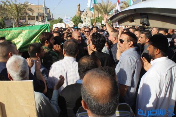 بالصور: الناصرية تشيع الشيخ ابو ابراهيم الناصري الى مثواه الاخير