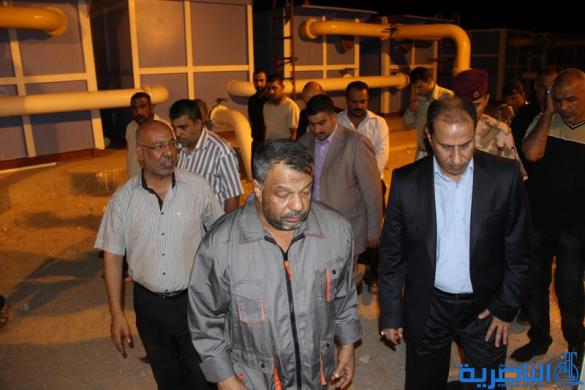 محافظ ذي قار يشرف على التشغيل التجريبي للمرحلة الأولى من مشروع ماء الشامية الجديد - تقرير مصور -