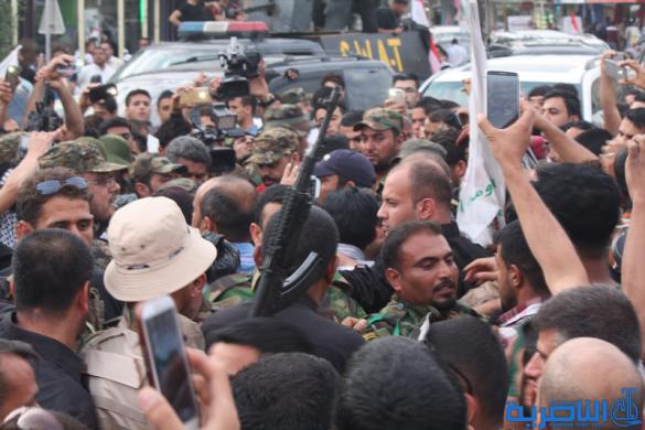 الخزعلي من الناصرية : ذي قار صنعت الانتصار في تكريت، وآن لهم ان يحتفلوا بالنصر- تقرير مصور -