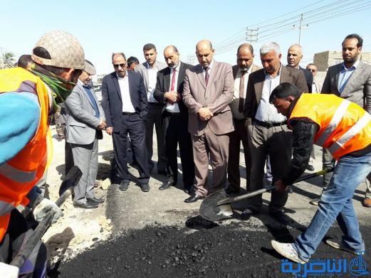 محافظ ذي قار يوجه بتنفيذ الممر الثاني لطريق (سوق الشيوخ ـ العكيكية )