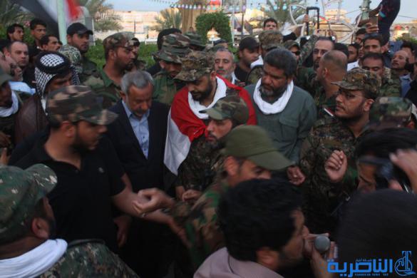 الخزعلي من الناصرية : ذي قار صنعت الانتصار في تكريت، وآن لهم ان يحتفلوا بالنصر- تقرير مصور -