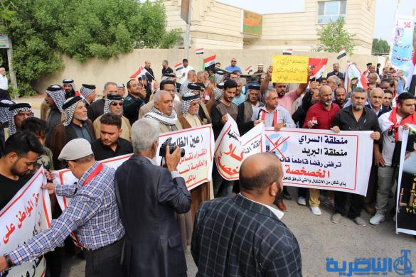 بالصور:تظاهرة الناصرية ضد مشروع خصخصة الكهرباء