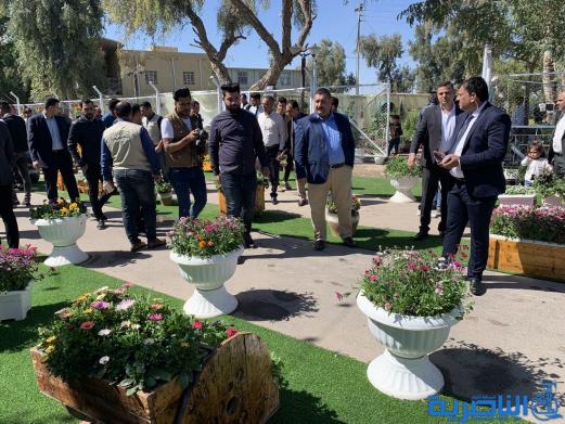 بالصور:محافظ ذي قار يفتتح معرض الزهور الخامس في متنزه الناصرية