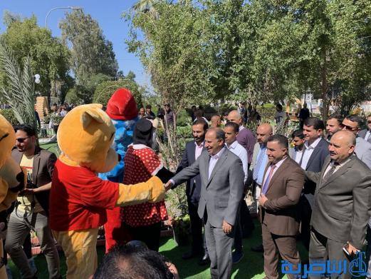 بالصور:محافظ ذي قار يفتتح معرض الزهور الخامس في متنزه الناصرية