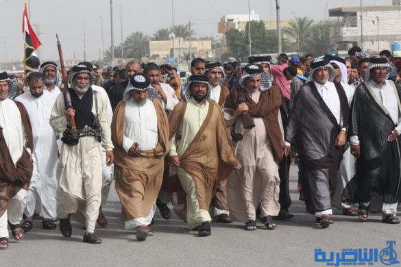 بالصور : الاستعراض المركزي لسرايا السلام في مدينة الناصرية