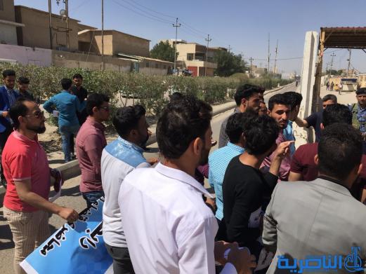 المحاضرون بالمجان يتظاهرون لتثبيتهم على الملاك الدائم في تربية ذي قار - تقرير مصور -