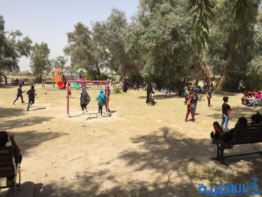 بالصور:متنزه الناصرية يستقبل العوائل بعيد الربيع