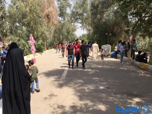 بالصور:متنزه الناصرية يستقبل العوائل بعيد الربيع