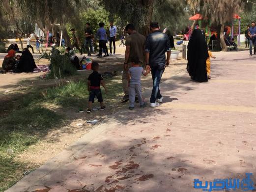 بالصور:متنزه الناصرية يستقبل العوائل بعيد الربيع