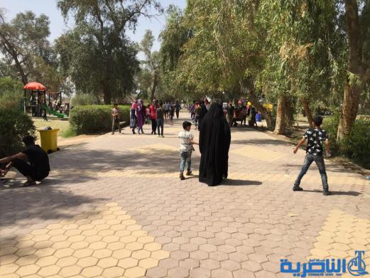 بالصور:متنزه الناصرية يستقبل العوائل بعيد الربيع