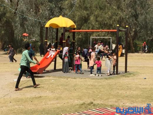 بالصور:متنزه الناصرية يستقبل العوائل بعيد الربيع
