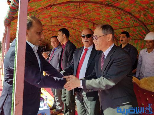 السفير الياباني يفتتح محطة ضخ مبزل شرق الغراف الممولة من القرض الياباني