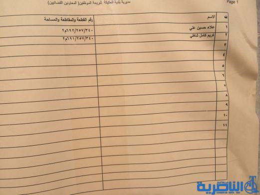 وجبة جديدة من المشمولين بالاراضي السكنية في ذي قار - قوائم بالاسماء-