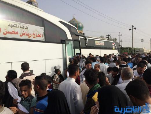 عودة 21 قافلة من حجاج ذي قار بعد اتمام مناسك الحج  - تقرير مصور -